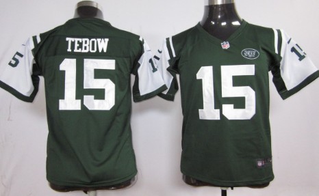 Nike Kids Game Jersey New York Jets 15 Tim Tebow Green